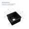 Kibi Pure 18 Fireclay Kitchen Undermount Single Bowl Sink - Matte Black K2-S18SQMB - alternate 10